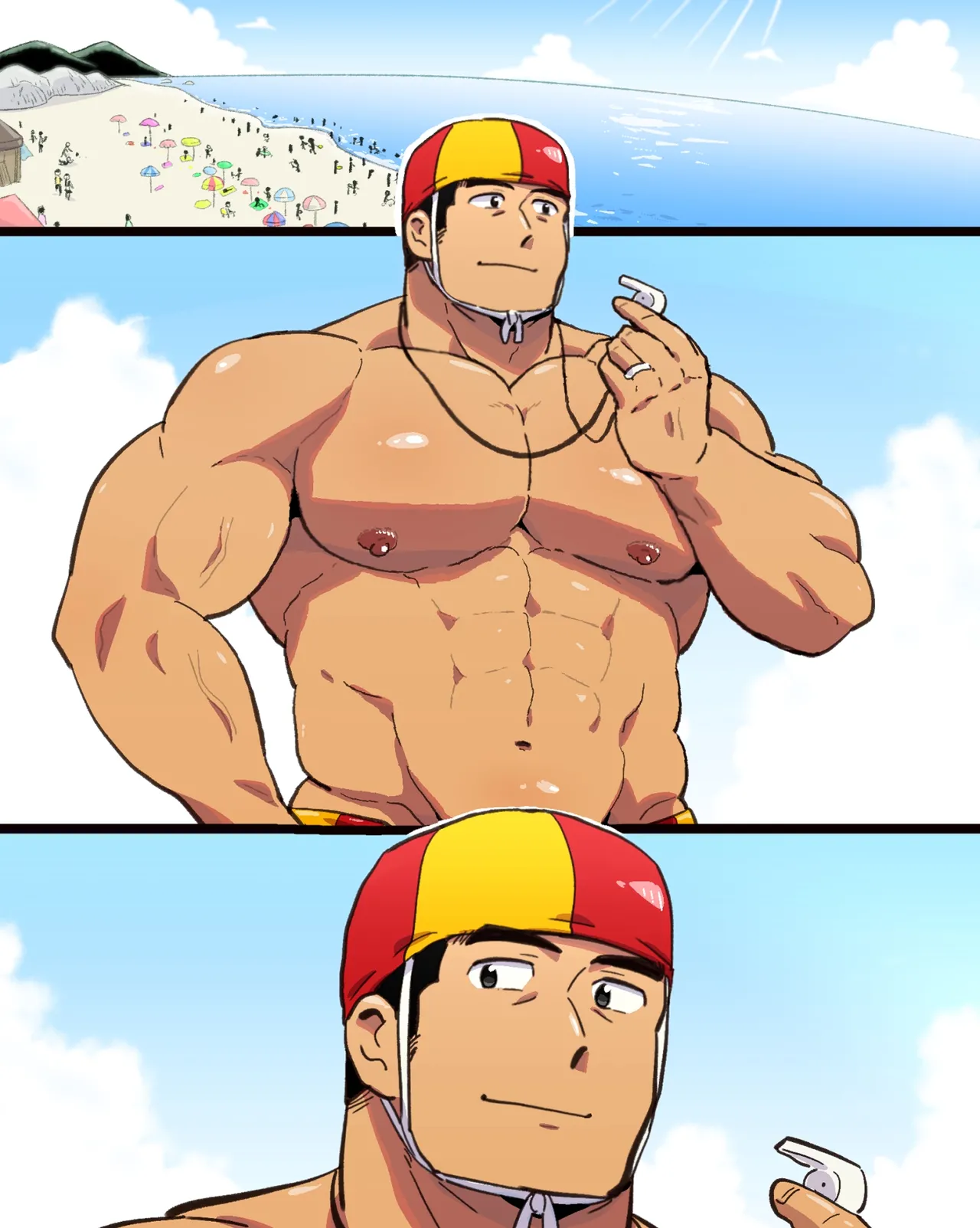 [Hoshiedatei (Hoshieda)] Saimin Apuri no Bousou de Daiji na Tomodachi no Nonke Kyokon Macho 2-nin to 3P Nakadashi Osu Koubi Shichatta Ken [Digital]
