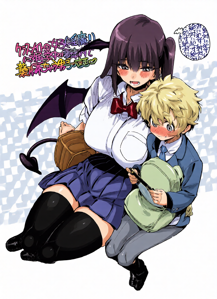 [Gyuutan Teishoku e no Koi] Classmate no Joshi Inma ni Tsuugakuchuu no Denshanai de Osowarechau Danshi no Hanashi | The Naughty Succubus Fondles Her Classmate on the Train to School [English] [Blu Eidolon] [Digital]