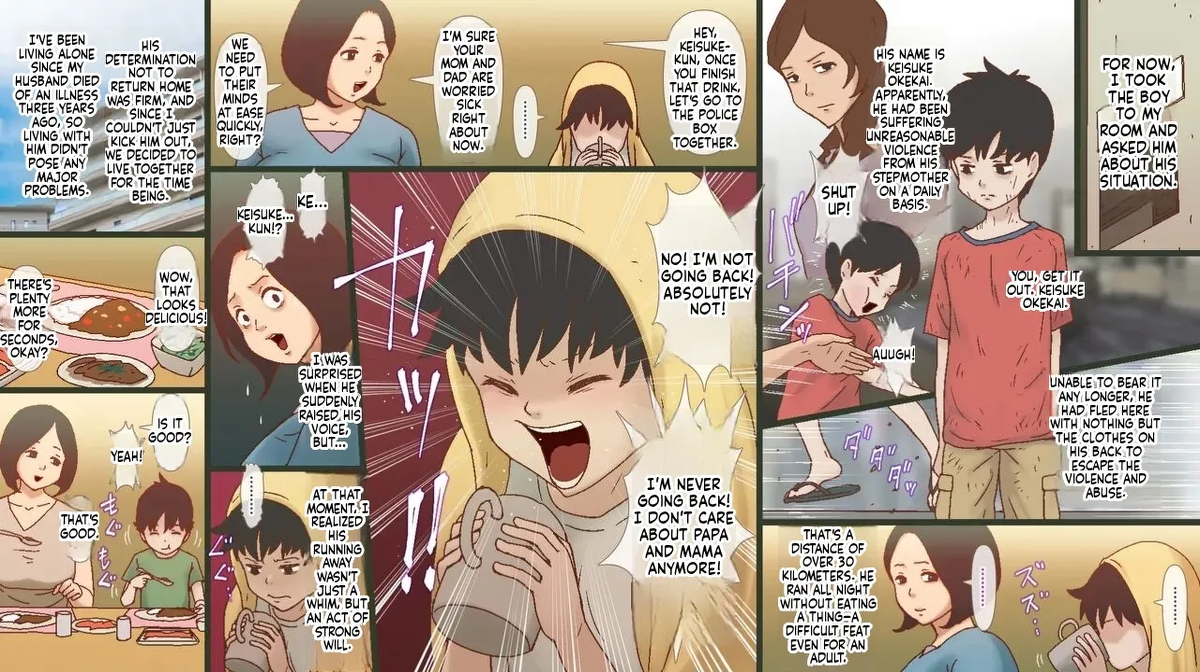 [GN (Girl's Number)] Big-breasted widow falls completely for runaway boy's massive ejaculation (English)