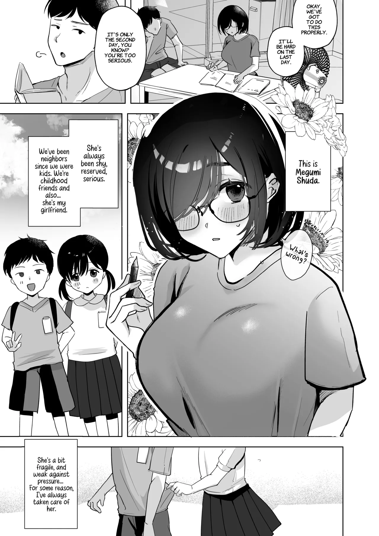 [Omusubi Kororin (Omusubi Korori)] Ore no Jimi Kanojo wa Natsuyasumi dake Aitsu Senyou no OnaPet | My Plain Girlfriend Is That Guy's Personal Fucktoy For The Summer Break [English] [Comoop] [Digital]