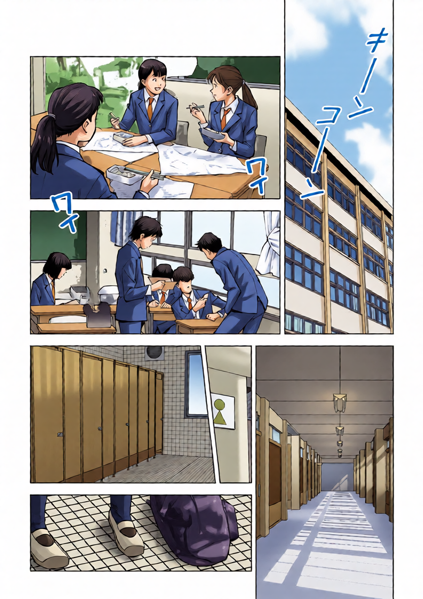 [Tofumaru]  Ohiruyasumi no Okada-san | 中午，學校廁所見 [Chinese] [BADKKK76542個人漢化]