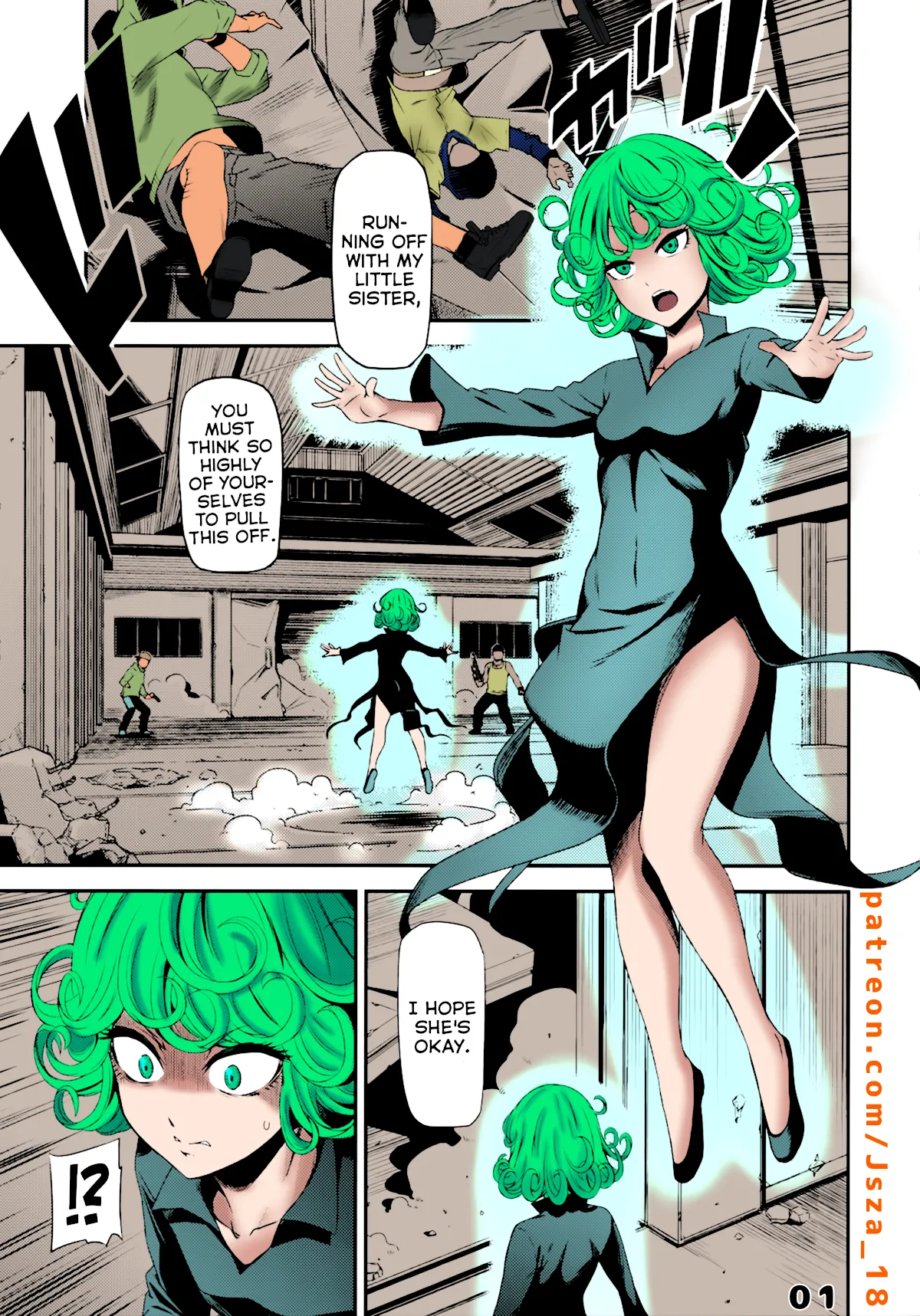 (C88) [Kiyosumi Hurricane (Kiyosumi Hurricane)] ONE-HURRICANE - Toraware no Fubuki (One Punch Man) [English] [Colorized]