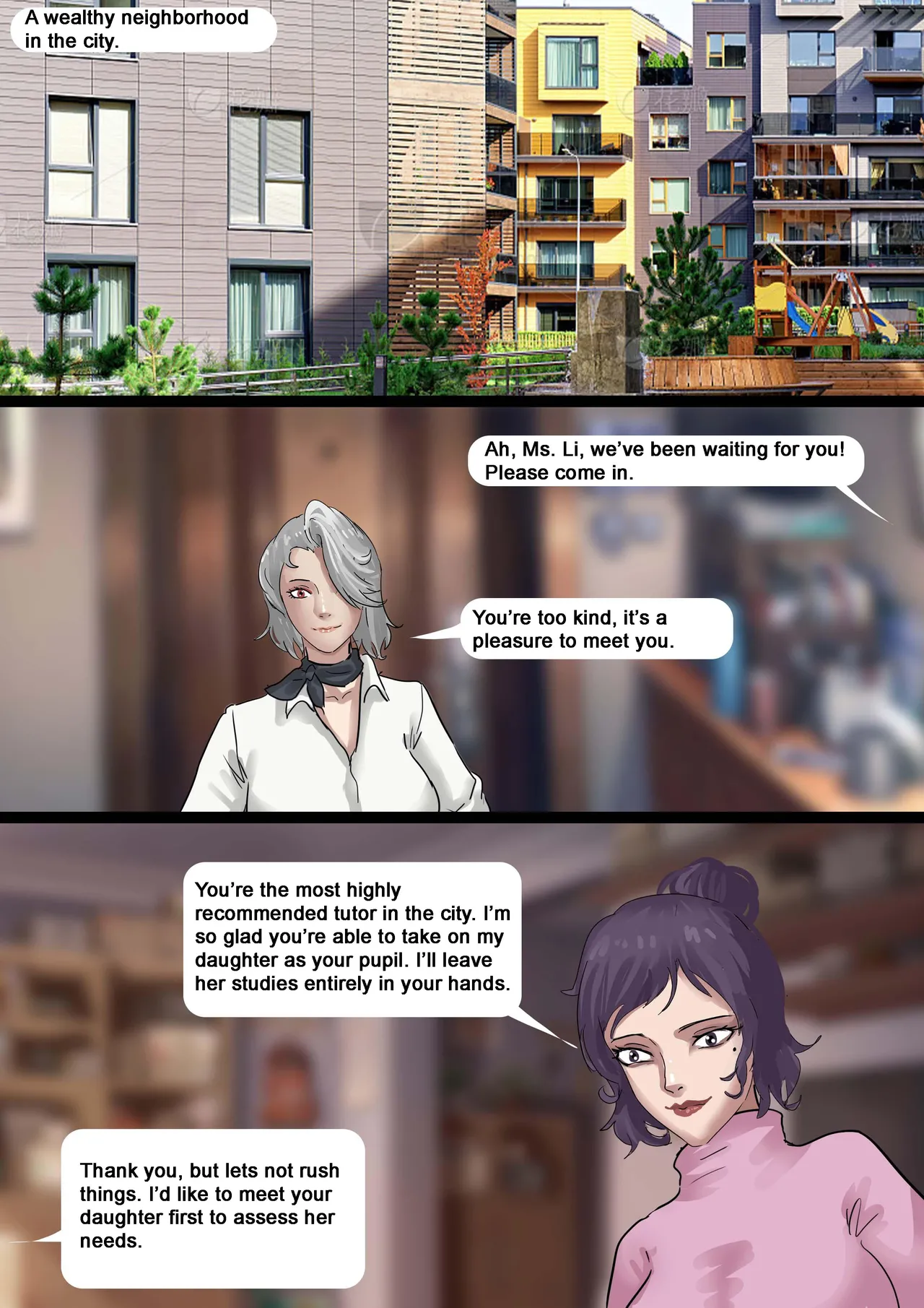 [King] Strange Tutor - A Beautiful Mother and Daughter Tricked and Bound (English)