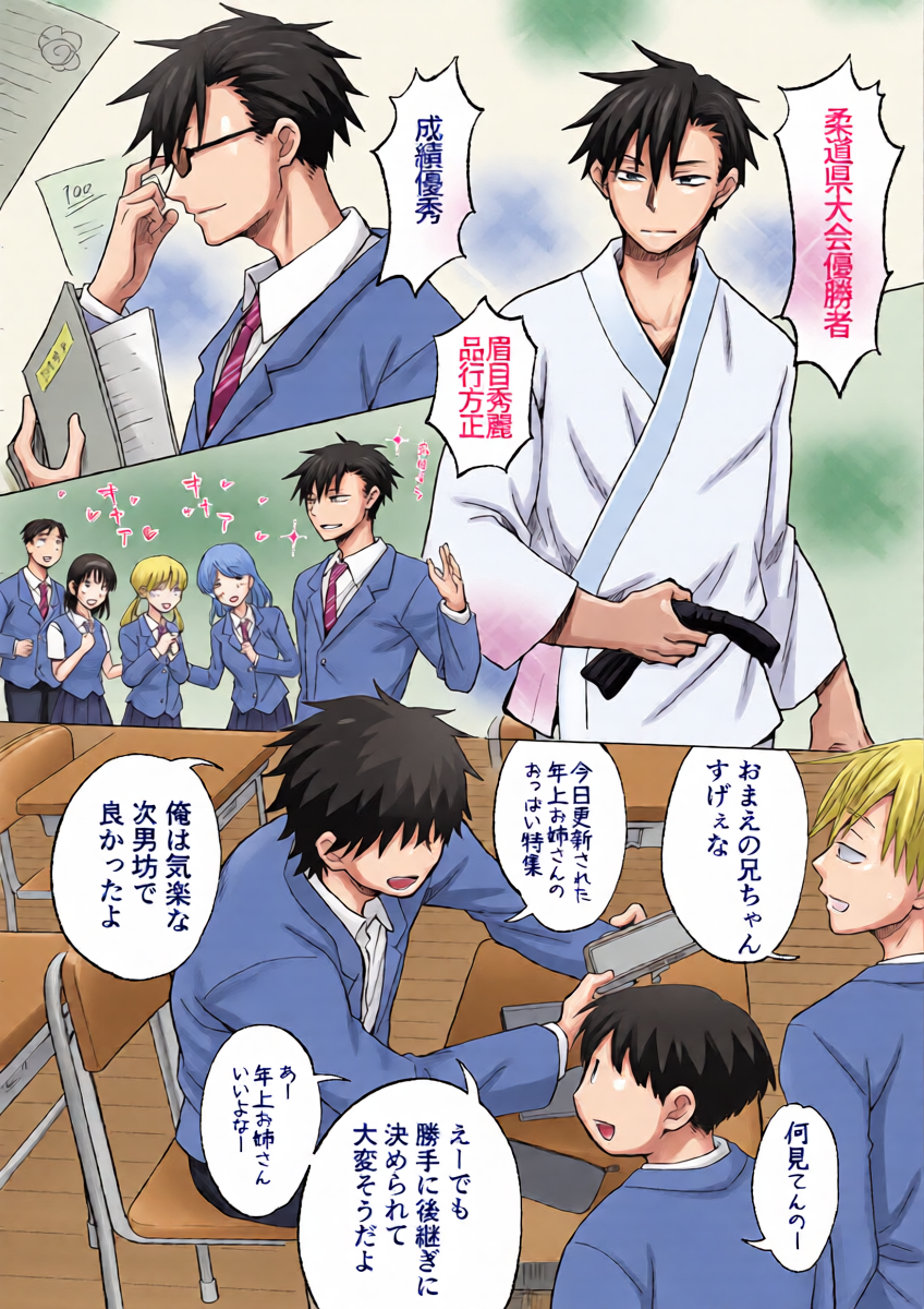 [HB]A story about a capable older brother who becomes an older sister and dotes on her incompetent younger brother.
