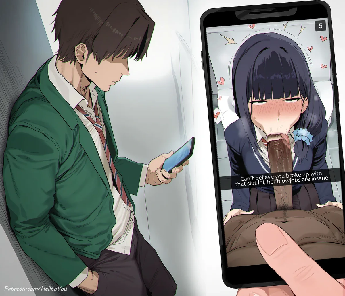 HellToYou -  [10$+ tier] Misuzu Blowjob NTR + Extras (9 images) [AI Generated]