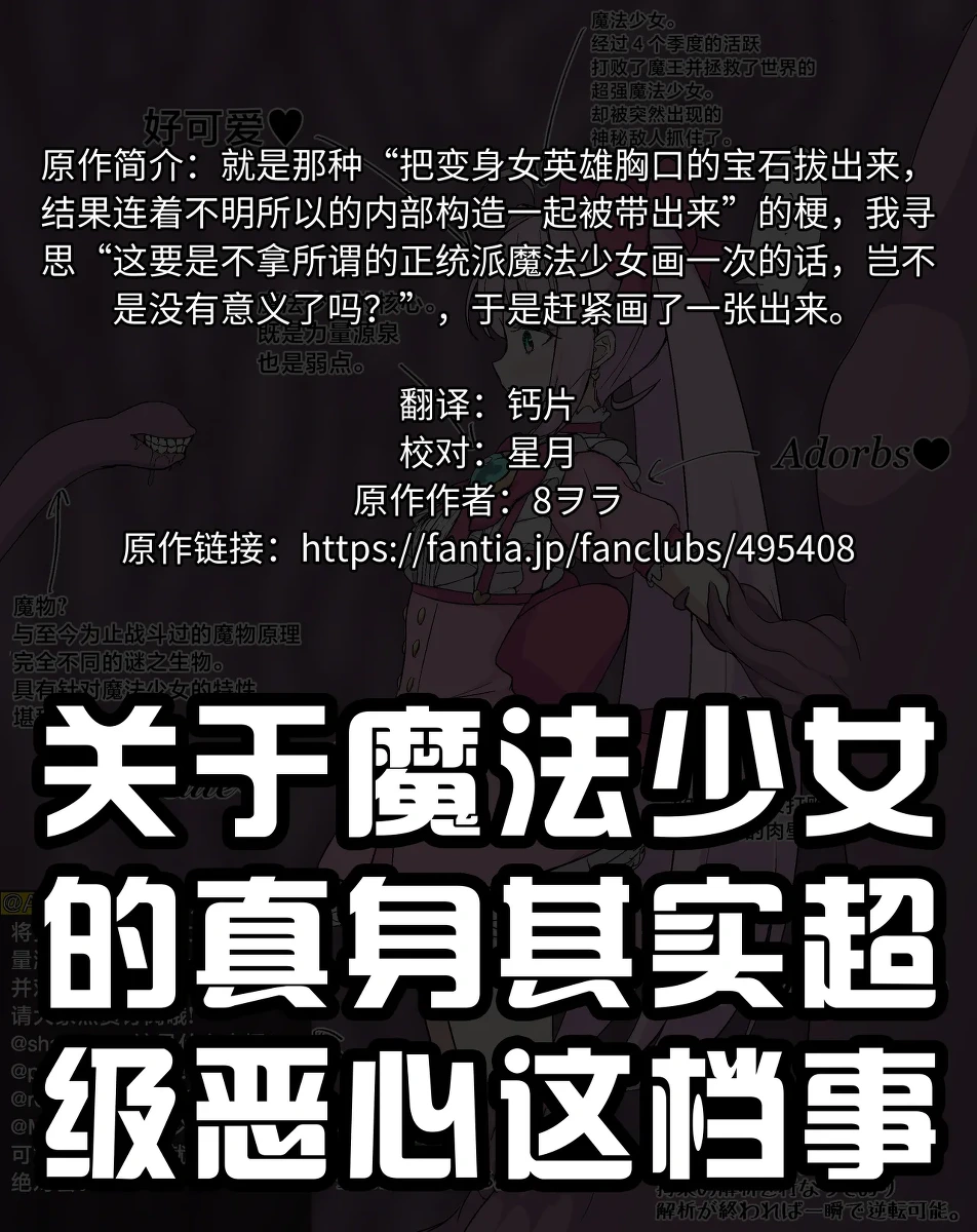 【8ヲラ】关于魔法少女的真身其实超级恶心这档事  [Chinese] [星月汉化]