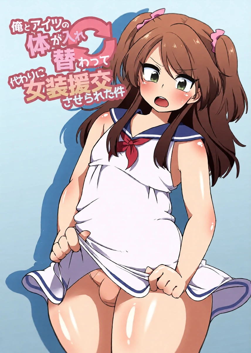 [DryR (Urakuso)] Ore to Aitsu no Karada ga Irekawatte Kawari ni Josou Enkou Saserareta Ken [English] [Digital]