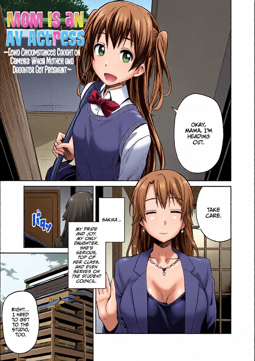 [Hinotsuki Neko] Mama wa AV Joyuu Kamera ga Toraeta Inran Jijou Haha to Musume ga Haramu Toki (Kyousei Tanetsuke Express) [English] [CulturedCommissions] [Digital]