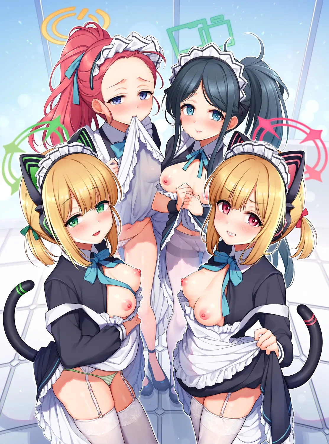 [K+W (Sasachinn)] Sensei Kouryaku Game Maid Harem Hen (Blue Archive) [Digital]