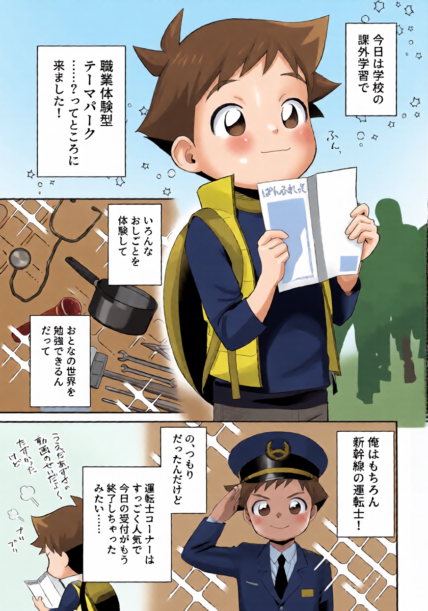 (Bokutachi Shinkakei 3) [Hattori (Tori)] Hayasugi Hayato no Oshigoto Taiken BOOK (Shinkansen Henkei Robo Shinkalion)