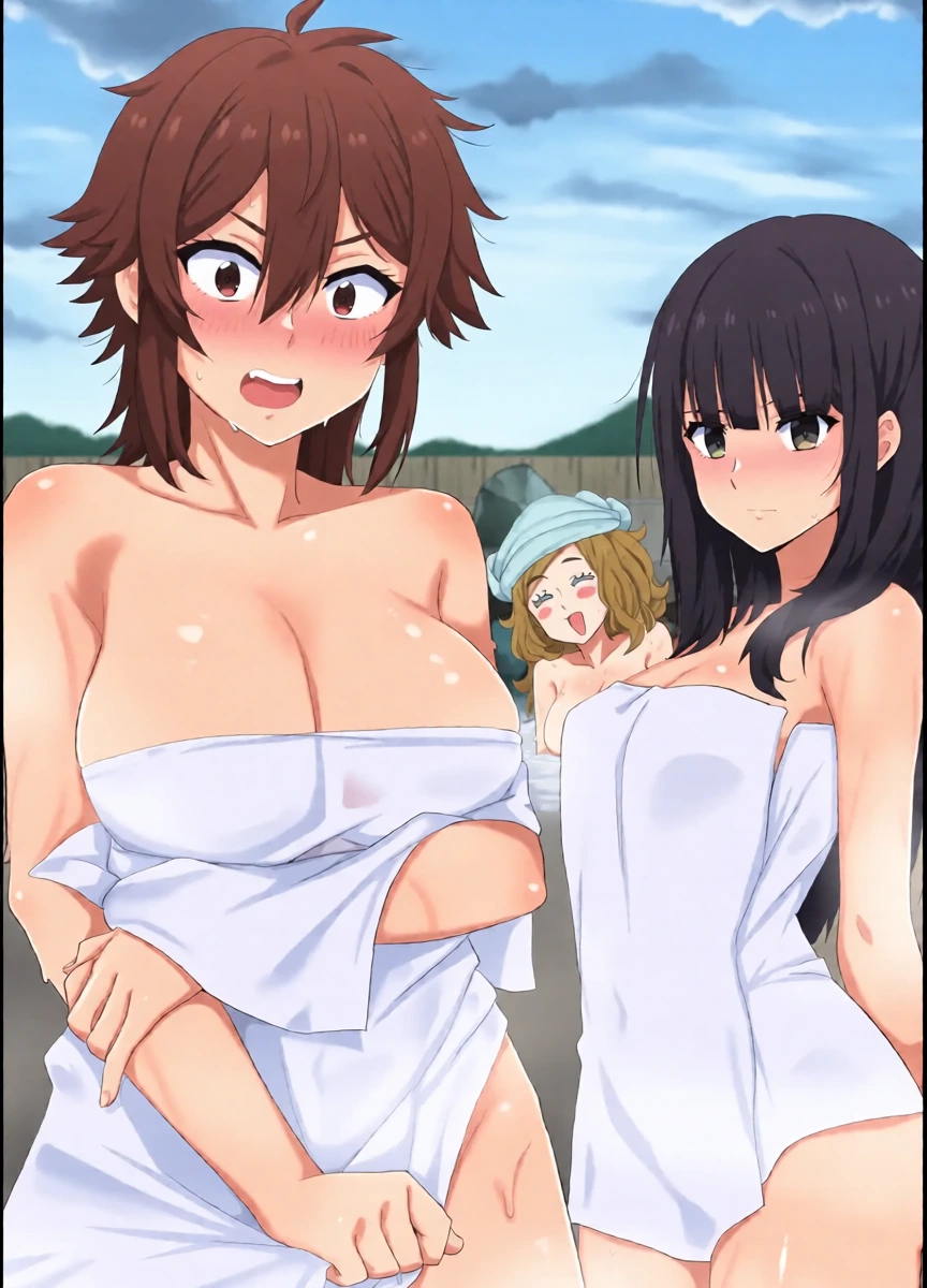 [に向思考 (猫崎葵)] 與小智的朋友們一起溫泉旅行! (トモちゃんは女の子!) [中国語] [DL版]