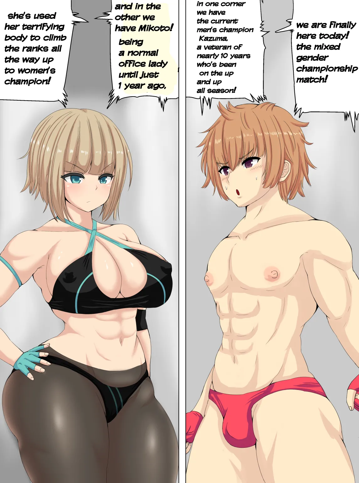 [Tetsunohiji] PanSto Wrestler ni Makasareru | Defeated by a pantyhose wrestler [English]