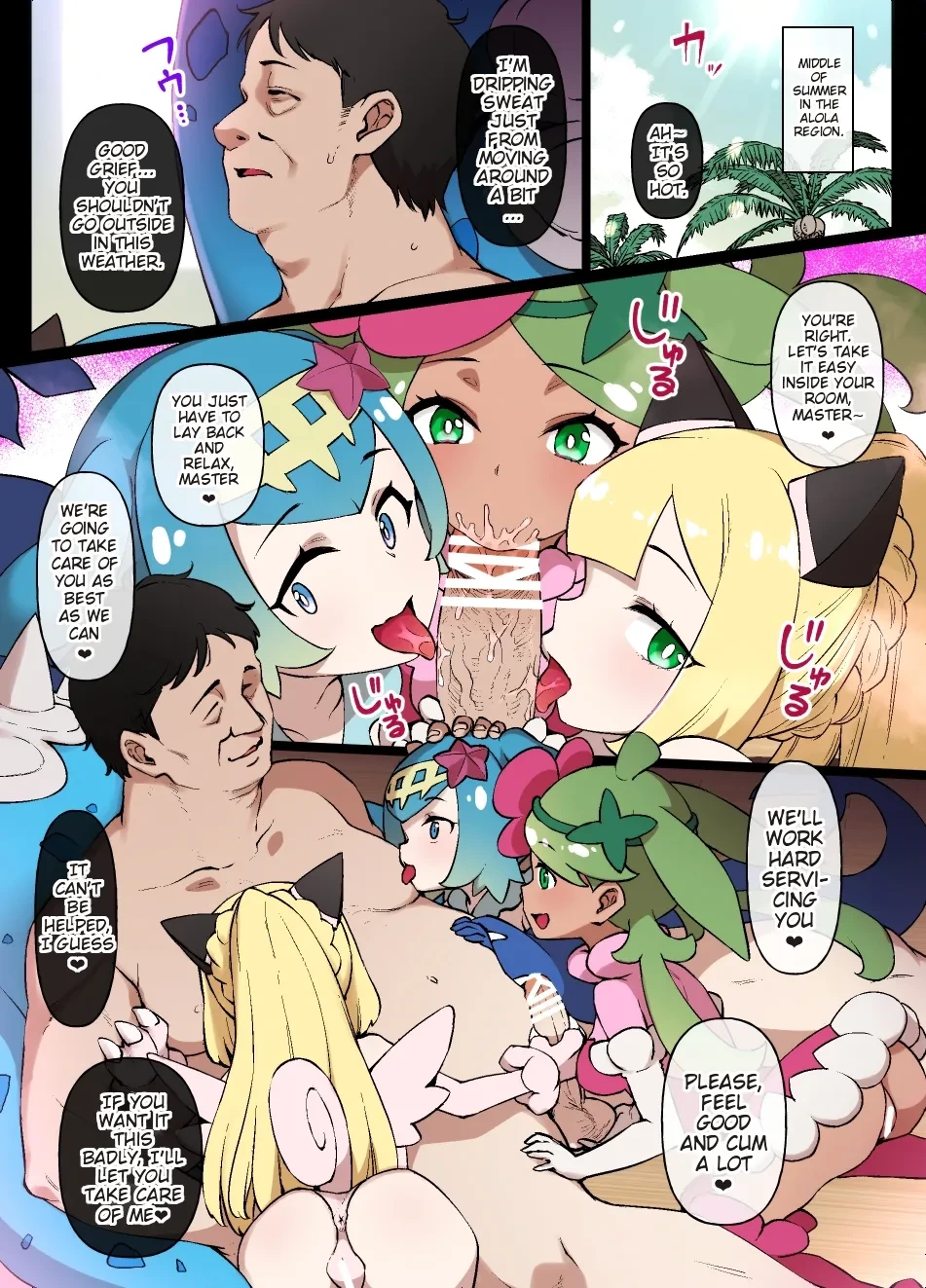 [Kusayarou] Slave Ball Mind Control: the Alolan Girls & Lana's Mother (Pokémon Sun and Moon) [English]