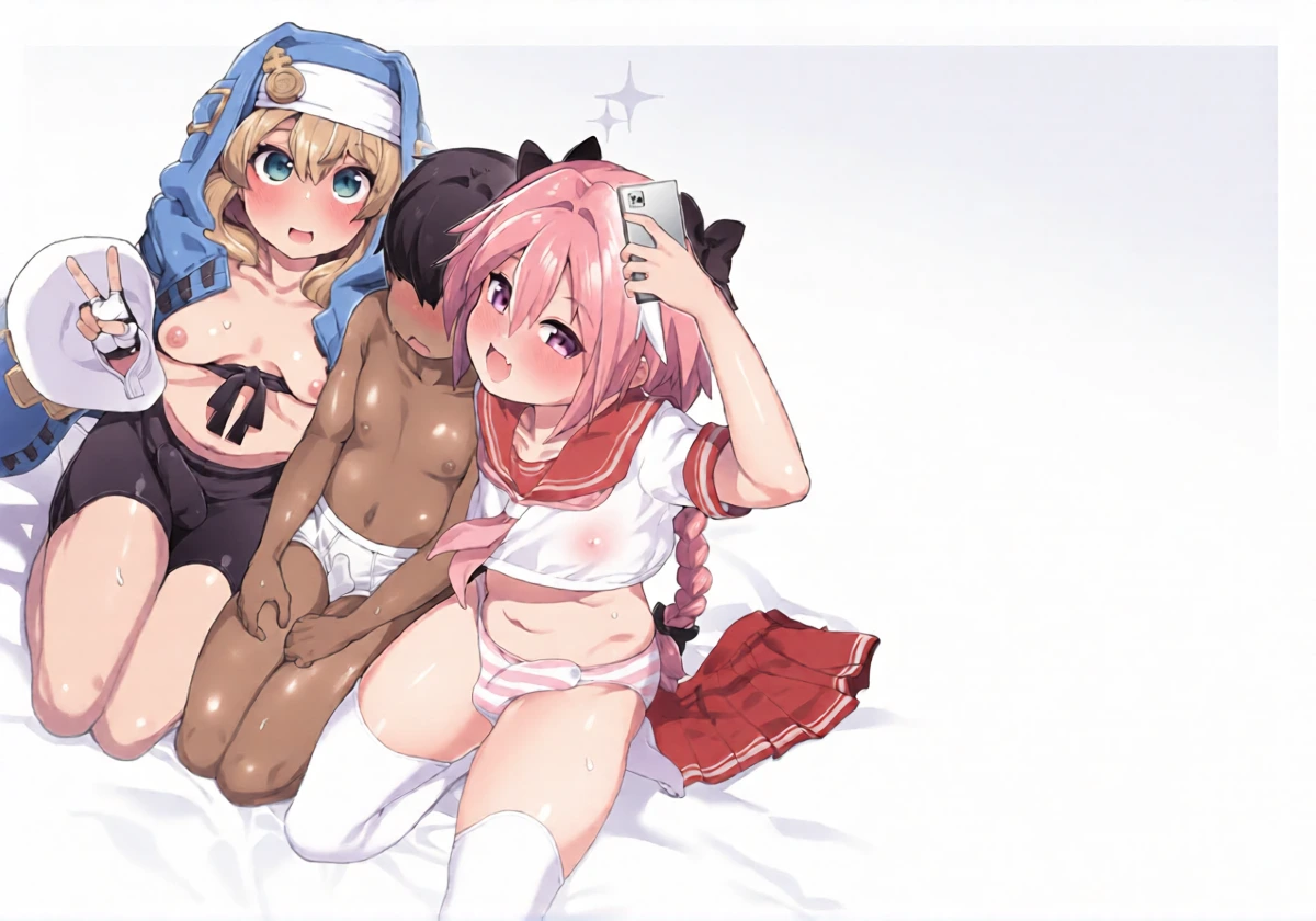 [Kuropoplar (Nyakkuru)] Skirt no Naka o Tousatsu shita Mob-kun o Oshioki de Ochinpo Seikyouiku shitara Rippa na Homo ni narimashita (Fate/Grand Order, Guilty Gear) [Chinese] [Digital]