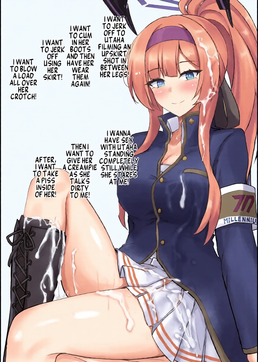 [Hakuginmokusei (Poshi)] Utaha de Shiko Seikatsu | My Life Fapping to Utaha (Blue Archive) [English] [Thighs] [Digital]