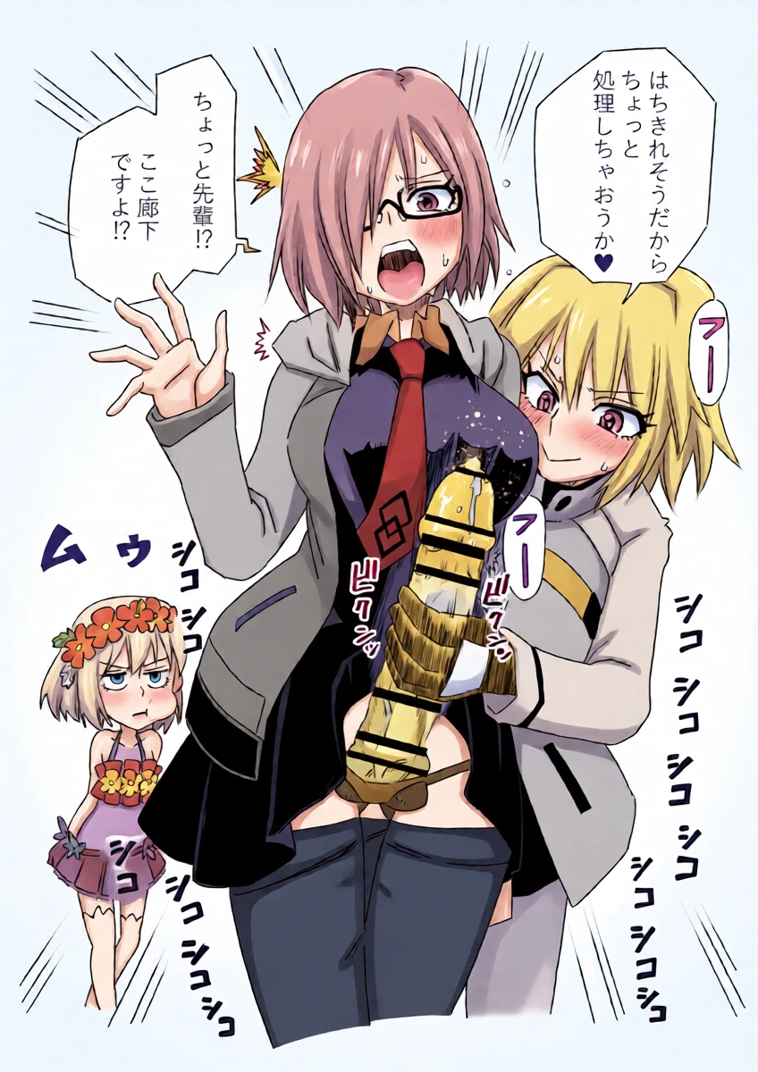 [京唄麻呂] ふたなりマシュとマスターとカーマちゃん (Fate/Grand Order)