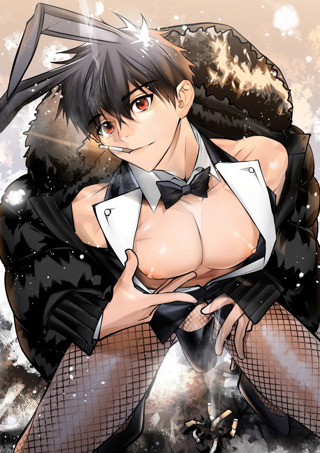 [Inutohone (Shikan)] Yukizuri Bunny to okirakuetchi [chinese]
