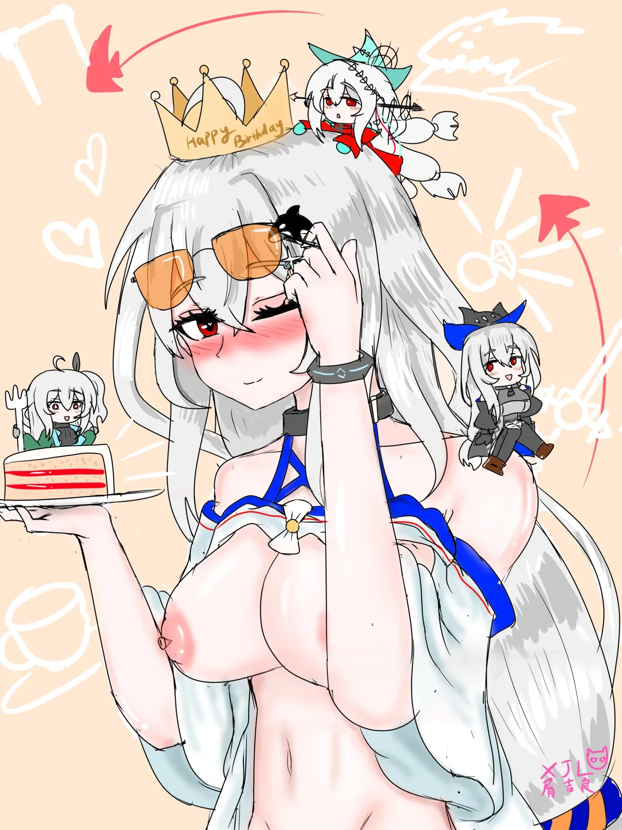 （明日方舟）（屑吉良著）爱如潮涌——斯卡蒂の生日纪念作