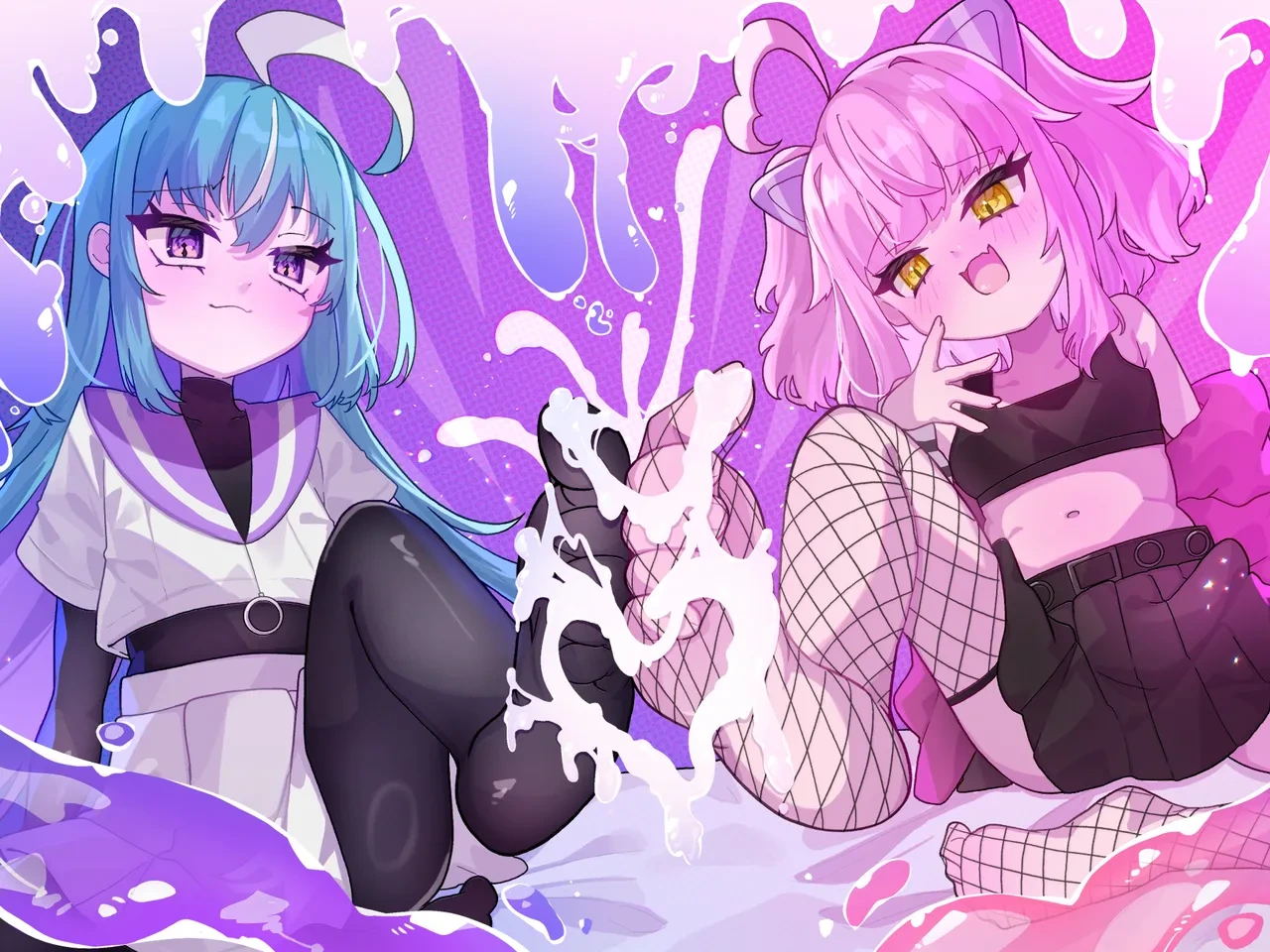 [Tanioku no Kaeru (Ameno Kaeru)] メスガキちゃんズの足いじめ [Digital]