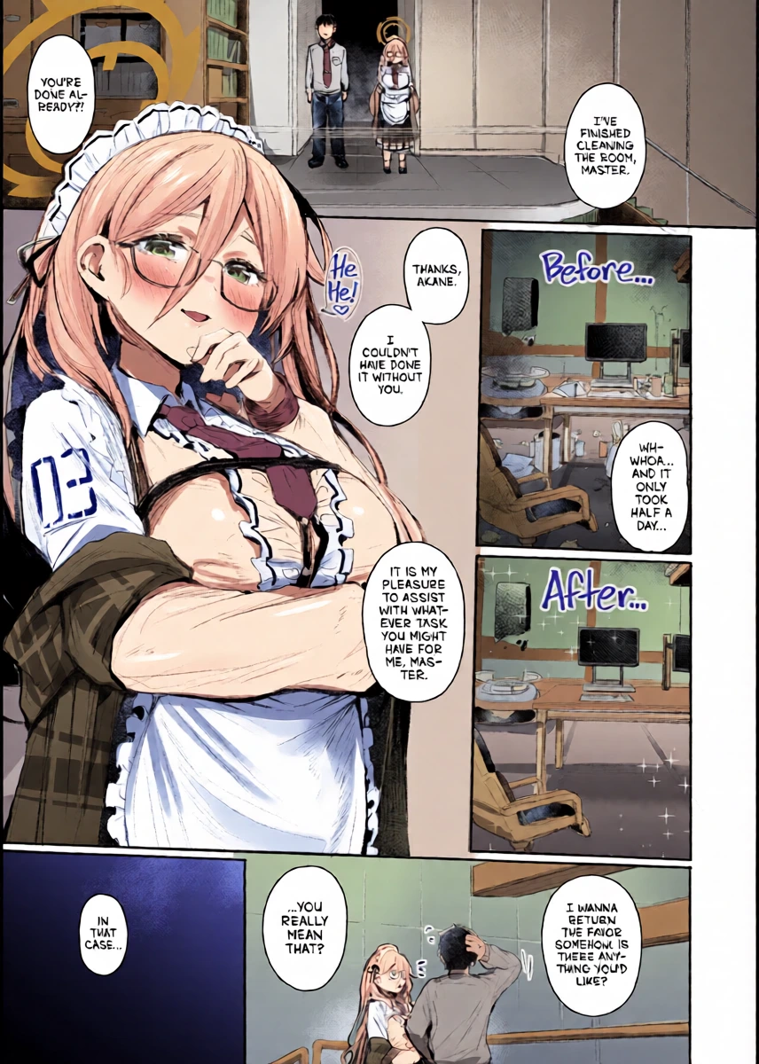[Rev3 (Monchan rev3)] Extra Service Shuujitsu Mitchaku Noukou Houshi | Extra Service: Tender Loving Care, All Day Long (Blue Archive) [English] [head empty] [Digital]