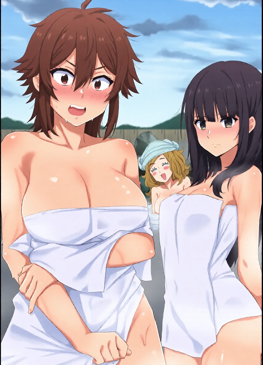 [Nikoushikou (Nekosaki Aoi)] Going On A Hot Spring Trip with Tomo's Friends! (Tomo-chan wa Onnanoko!) [English] [DL]