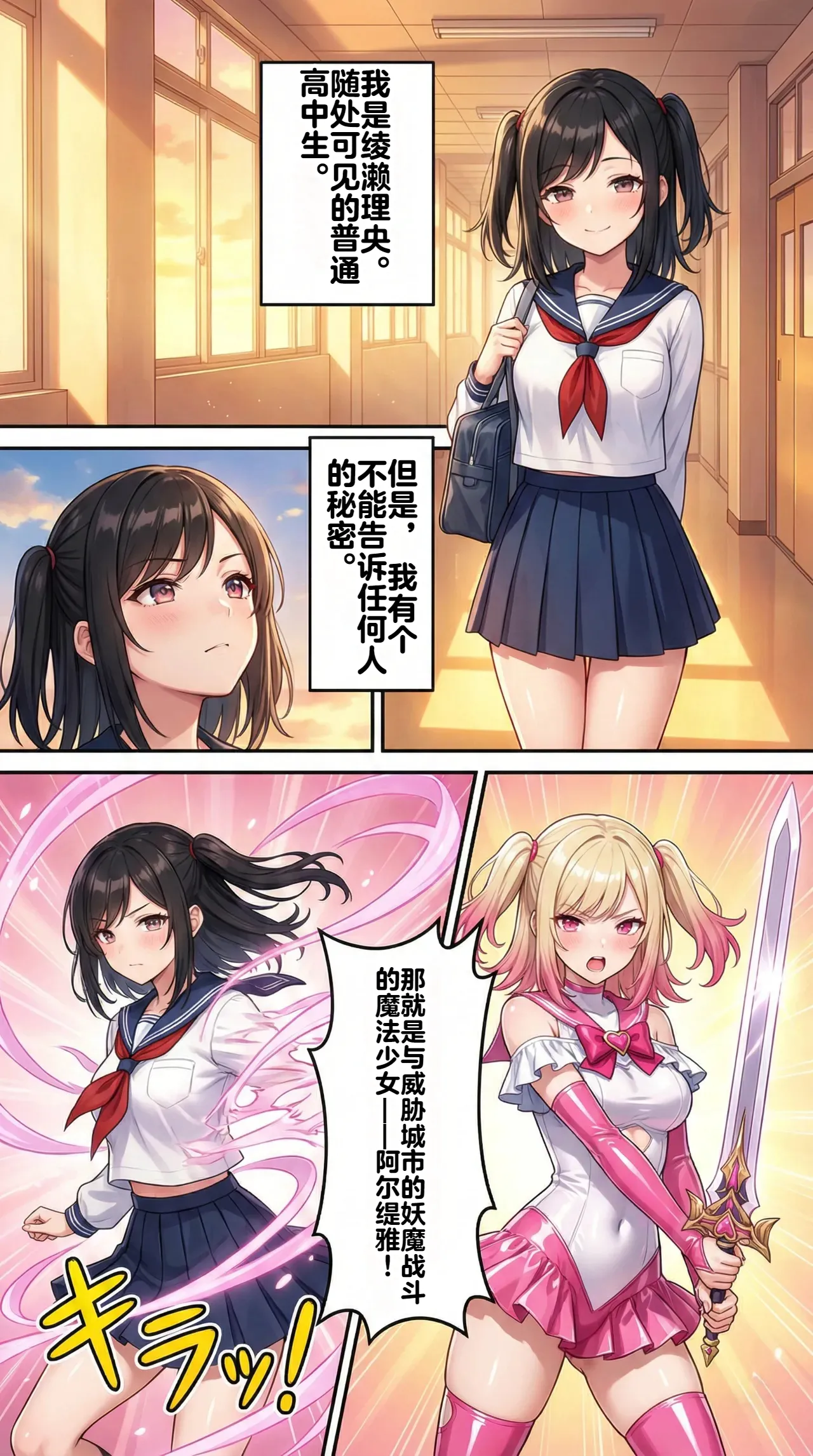 [Taka Hawk] Ochiyuku Hoshi, Kuroki Kairaku 1+2 [Chinese] [机翻] [AI Genetated]