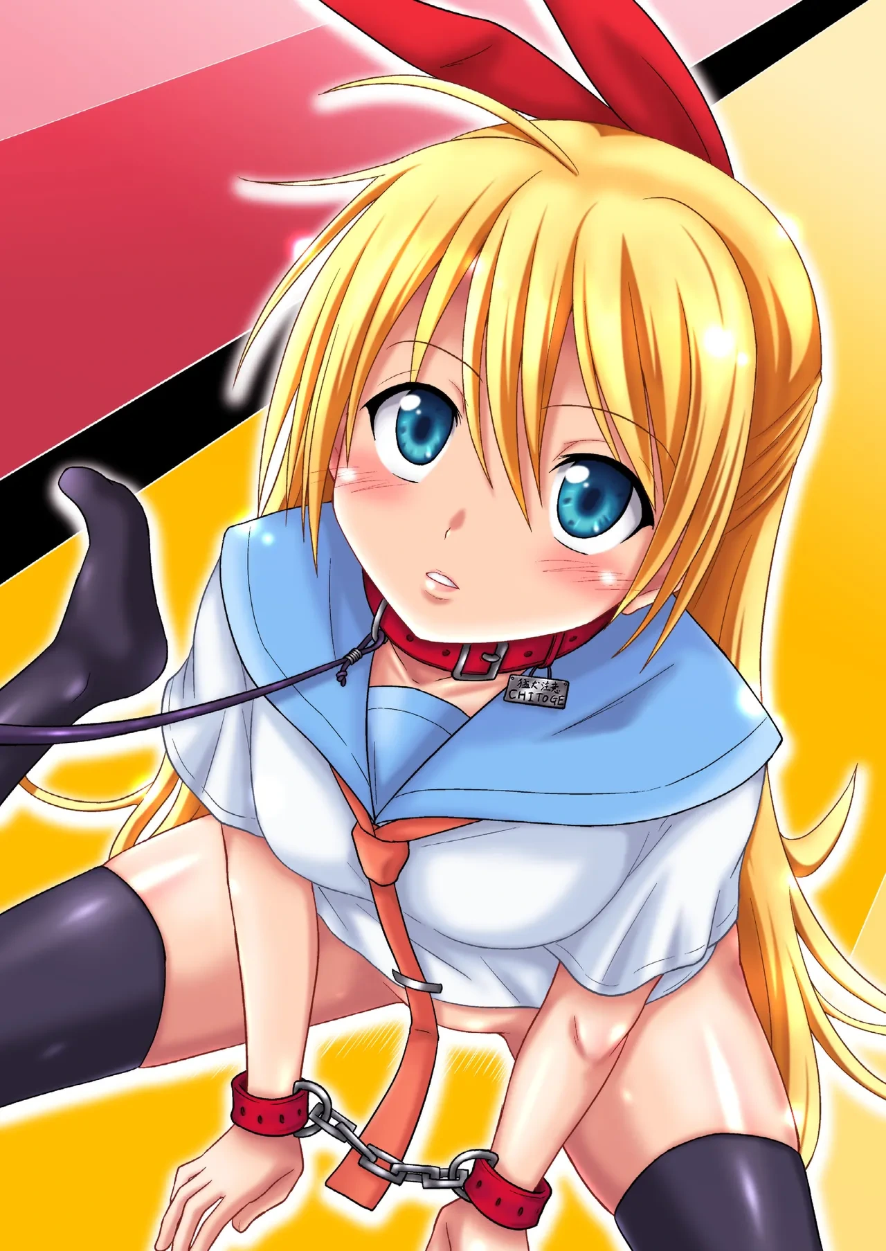 [Chi-Ra-Rhyzhm (Hidaka Toworu)] RED RIBBON (Nisekoi) [Chinese] [RATKING機翻] [Digital]