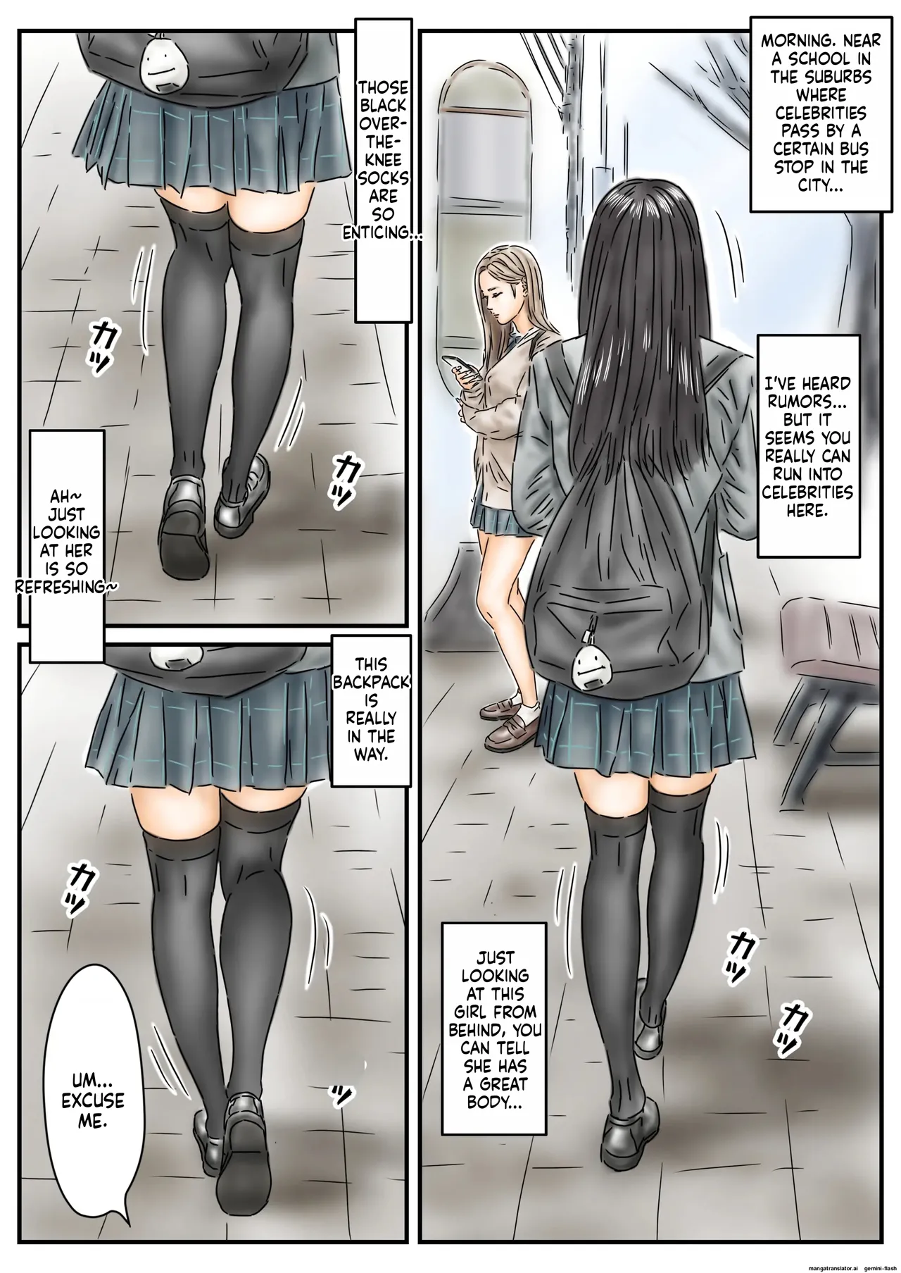 [Furuisuemi] Saimin Onaho Toukou-chuu no Shojo Idol to Gal Model o Okashimasu | Hypnotic Onahole: Raping a Virgin Idol and a Gal Model on Their Way to School [English]