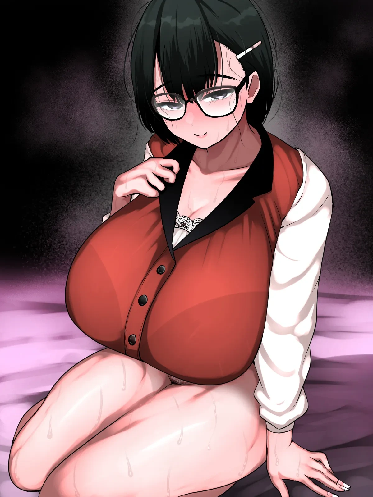 [Marimo Extension (Marimofu)] Net de Shiriatta Jimi Megane Bakunyuu to Otomodachi Koubi Shichau Hanashi