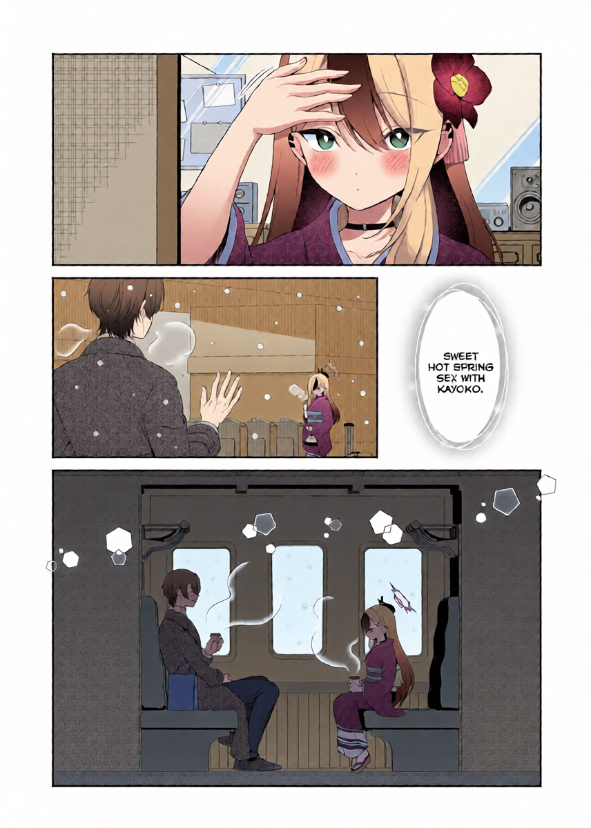 [Pandagaippiki. (Komi Zumiko)] Onsen Kayoko to Amatoro Ecchi + Kayoko to Sensei ga Onamiseshiau Ohanashi (Blue Archive) [English] [Digital]
