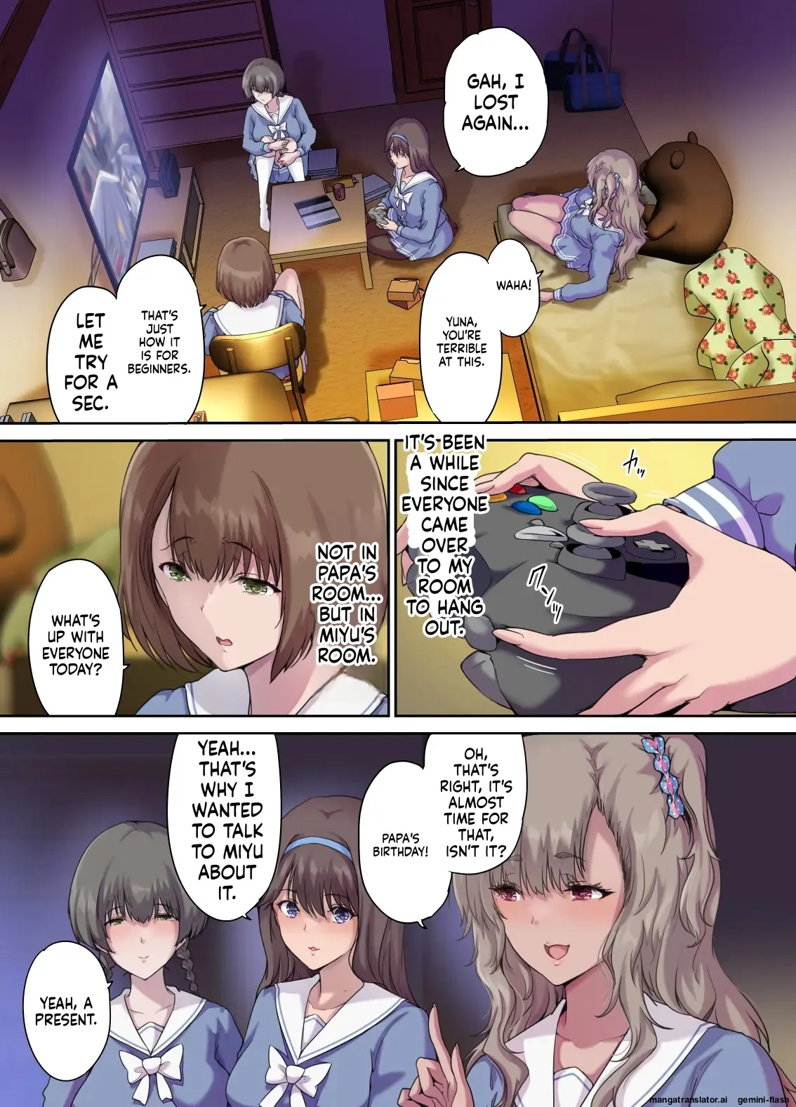 [Kisei Toukyoku (Richard Bahman)] Daddy's Bedroom is a Hangout For His Daughter's Friends 4: Breeding [English] [MTL]