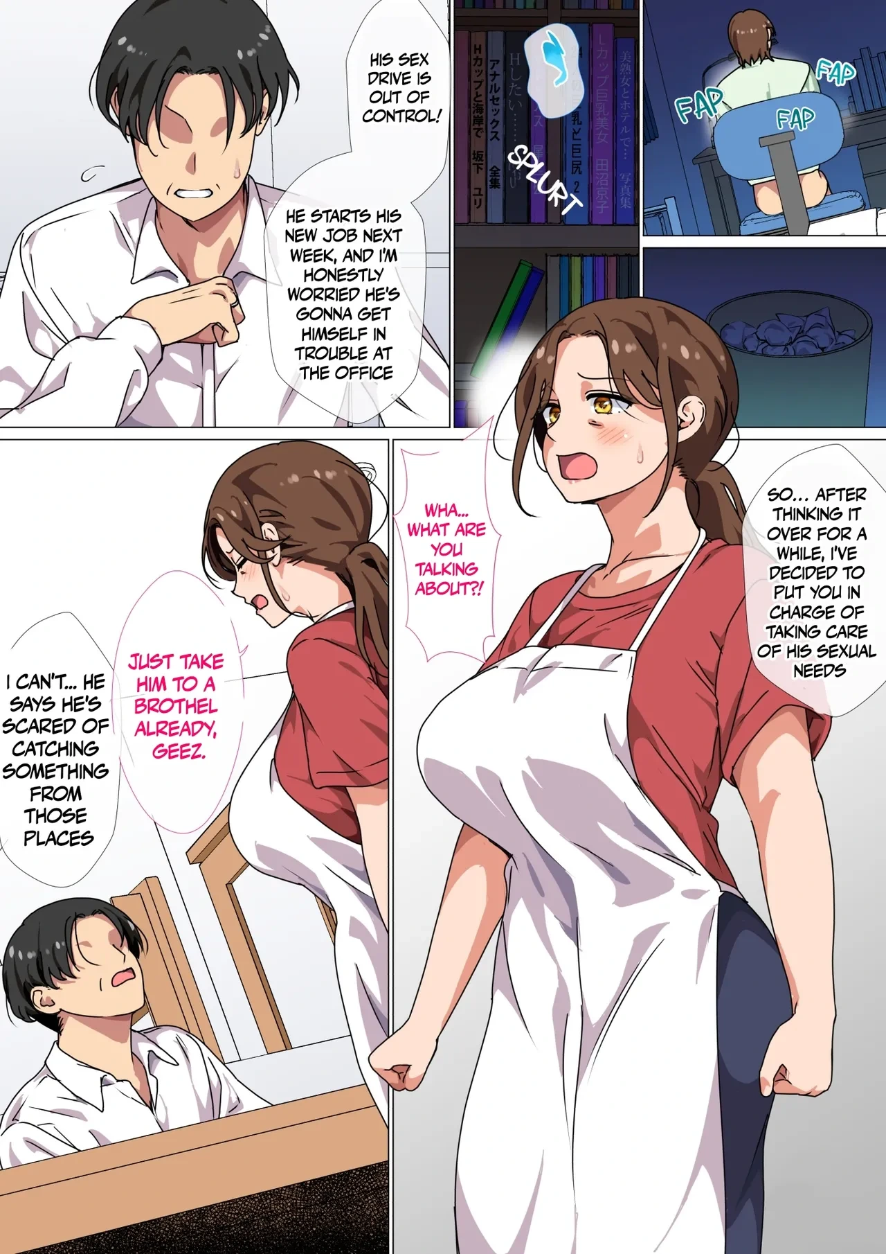 [Circle Spice] Musuko no Tsuyosugiru Seiyoku o Kaishou Suru no wa Haha no Tsutome desu! | It's a Mother's duty to take care of her son's Sexual Needs! [English] [GhostMILFlame]