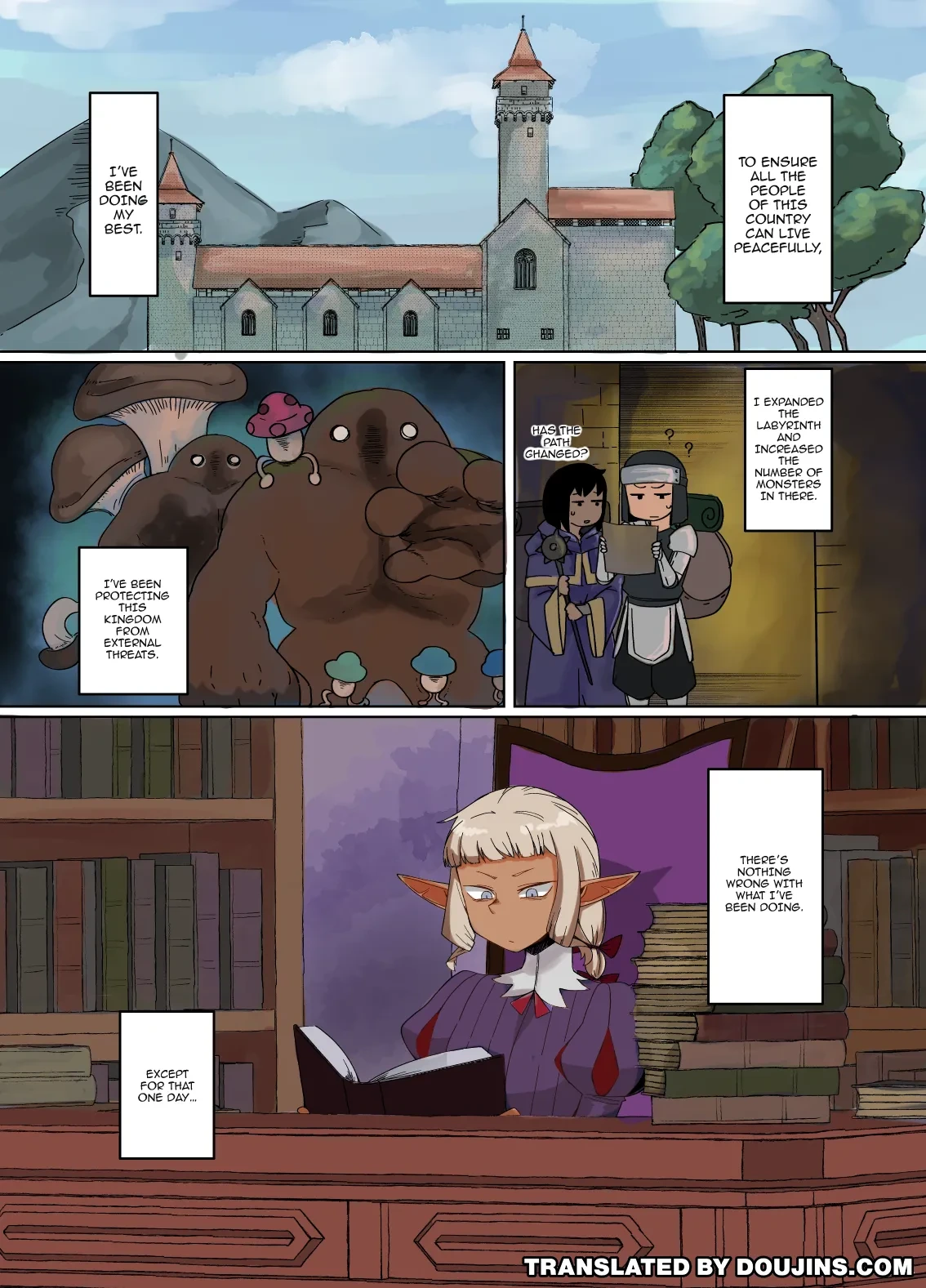[Mogura no Suana (zeiminarai)] Doukeshi wa Boku no Ougonkyou | The Court Fool is My Golden Country (Dungeon Meshi) [English] {Doujins.com} [Colorized]