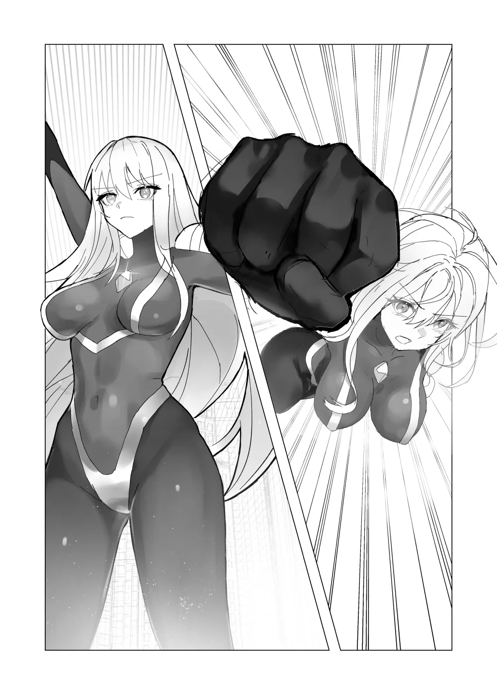 [fdssss-san] 巨大女主角触手&石化完全败北 | Giant Heroine Tentacles & Petrification Total Defeat [Chinese] [日落潮来个人汉化]