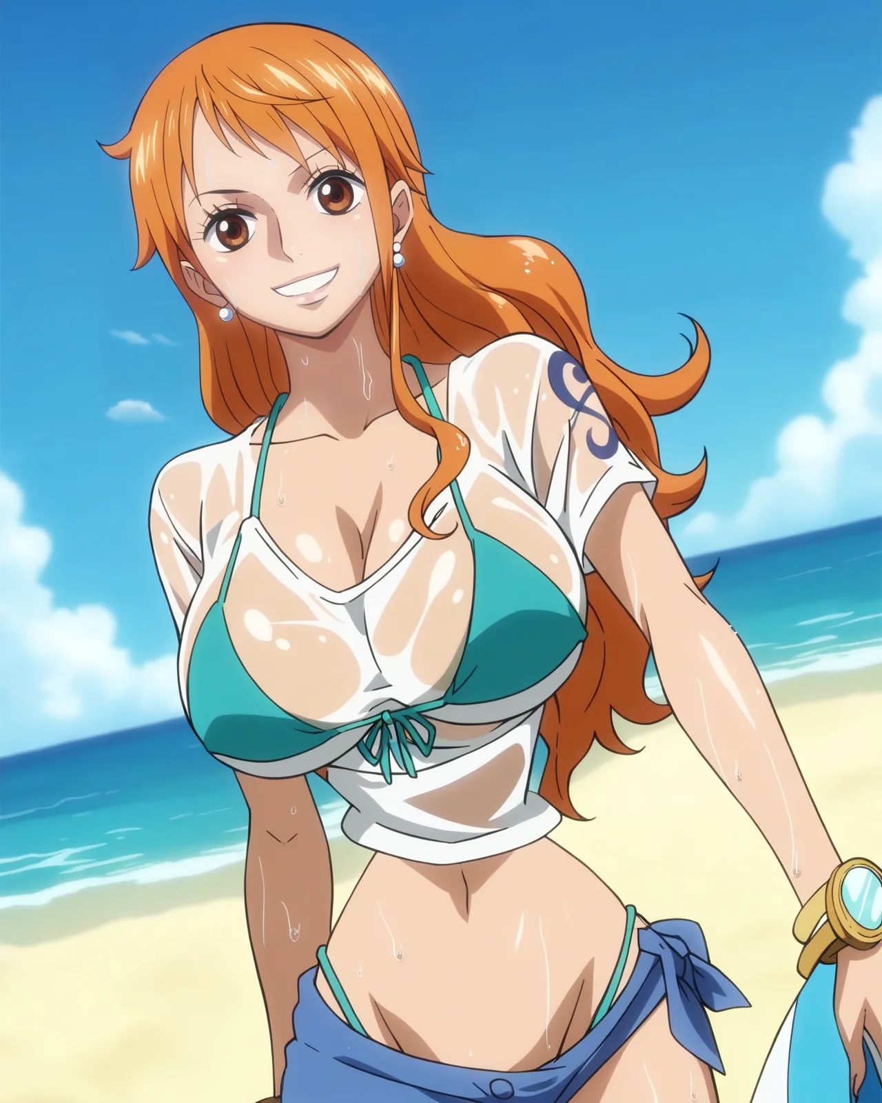 [sticky] nami x bbc beach[ai generated]
