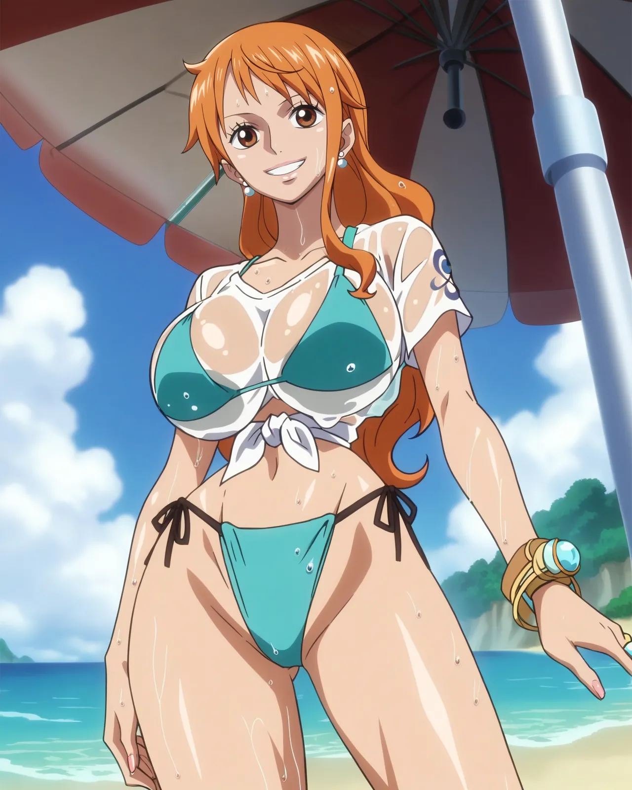 [sticky] nami x bbc beach[ai generated]