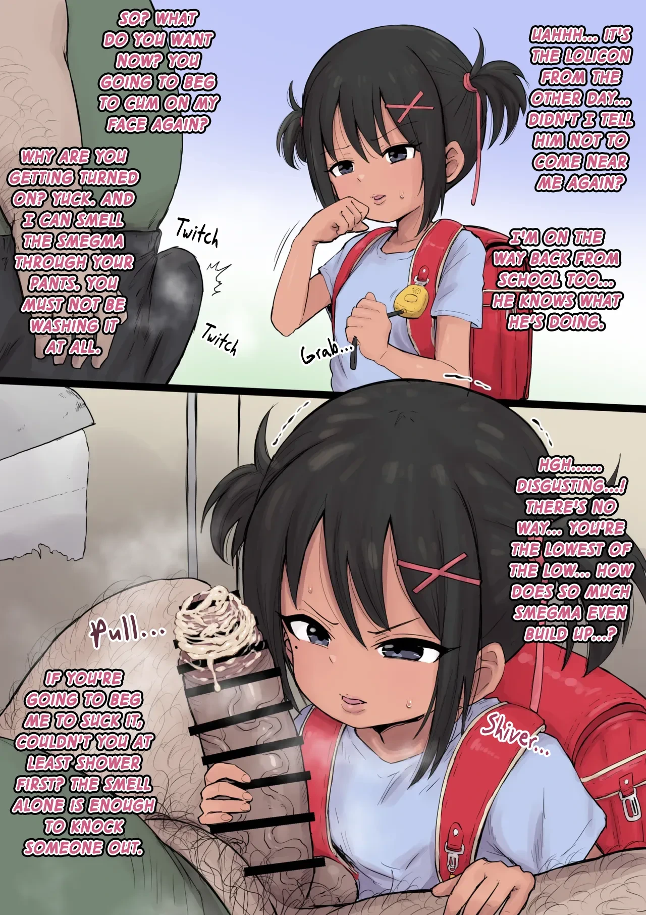 [Urushi Uroro] Kasshoku Chinkasu Fella | Tanned Girl Smegma Blowjob [English]