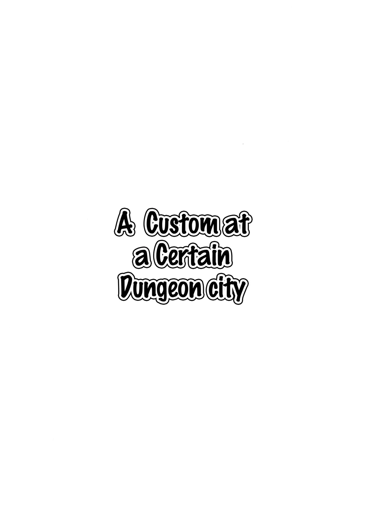 [Road Mirage Chaser (Josemaru)]A Custom at a certain Dungeon City[English]