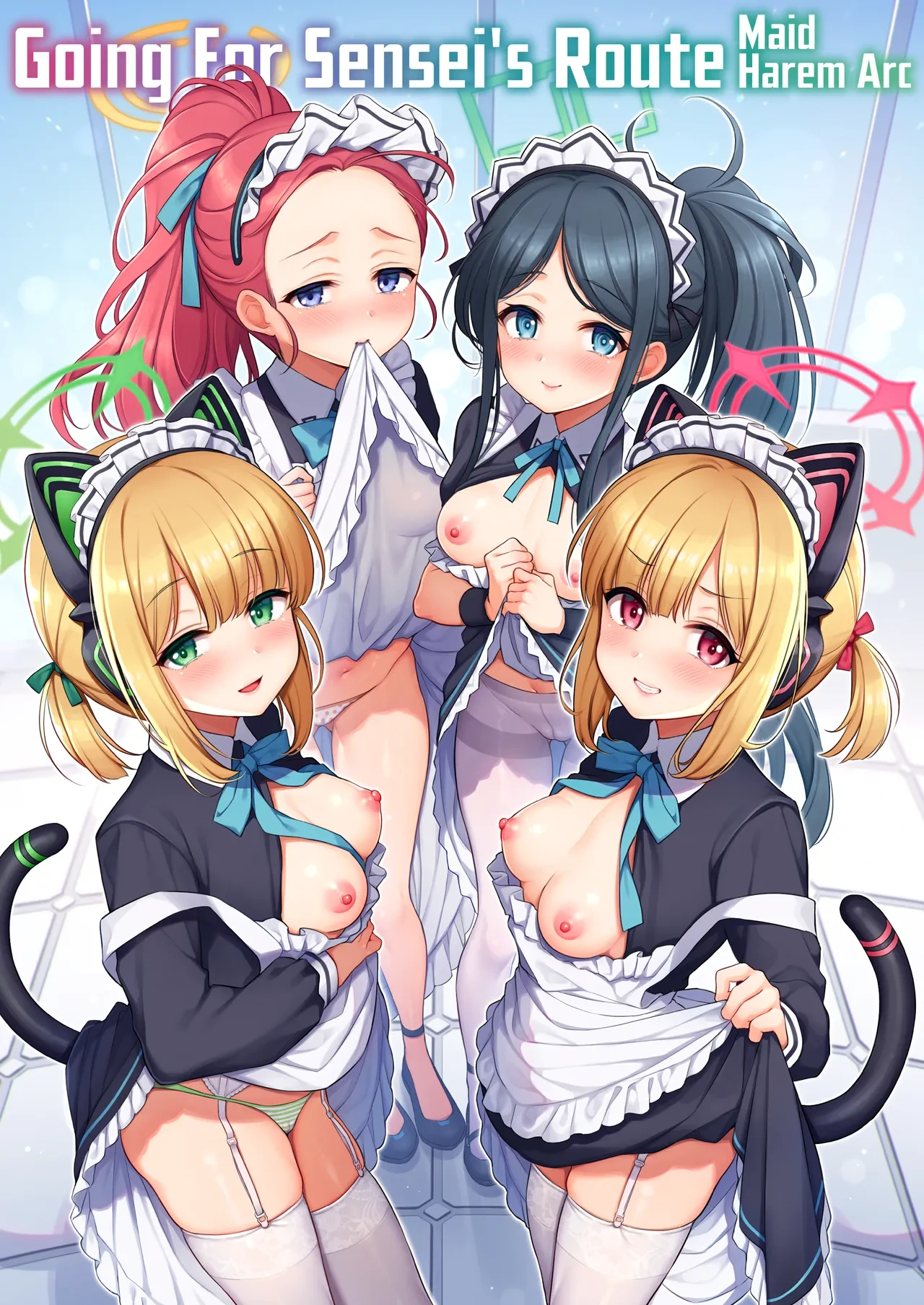 [K+W (Sasachinn)] Sensei Kouryaku Game Maid Harem Hen | Going For Sensei's Route Maid harem arc (Blue Archive)