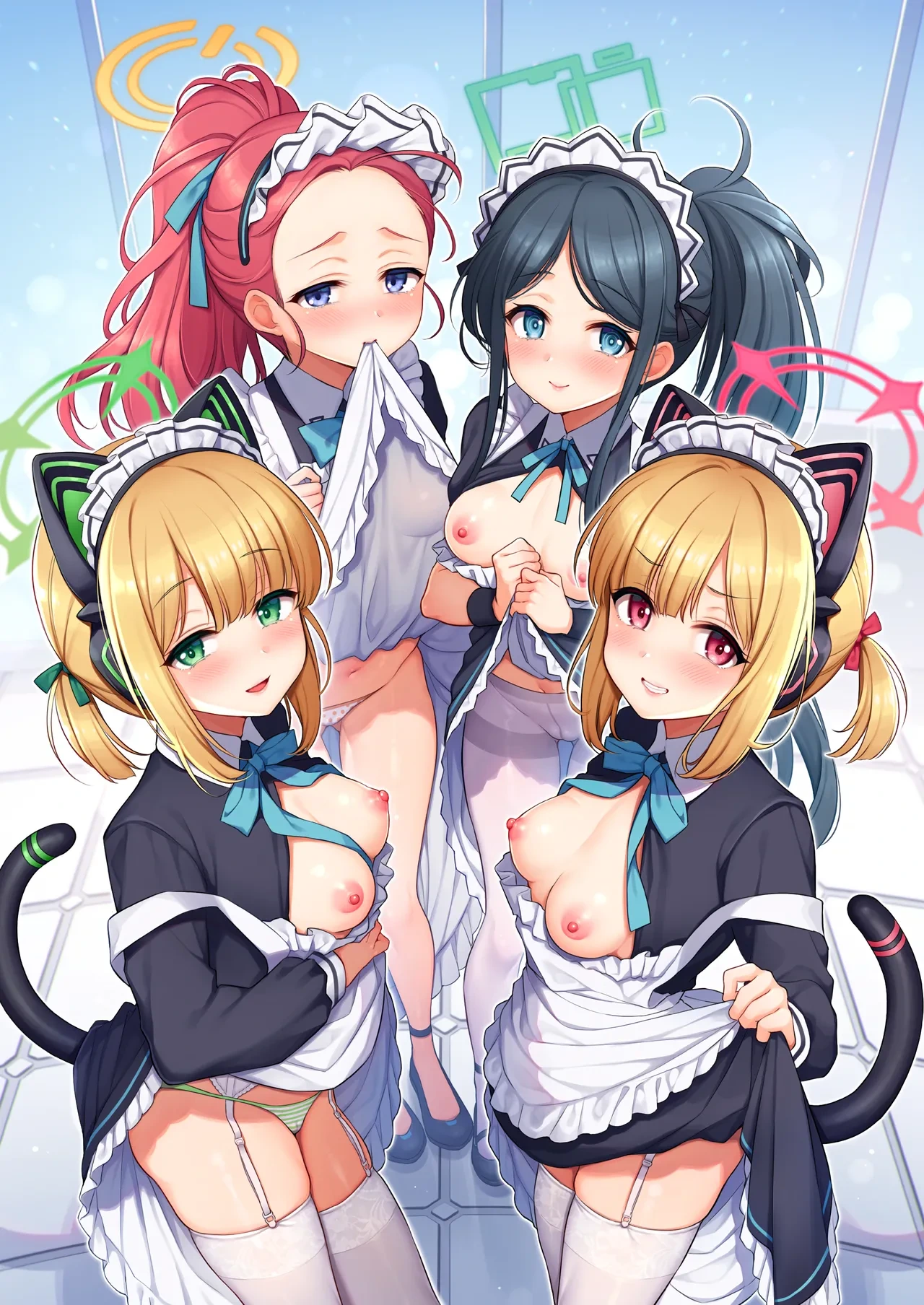 [K+W (Sasachinn)] Sensei Kouryaku Game Maid Harem Hen | Going For Sensei's Route Maid harem arc (Blue Archive)