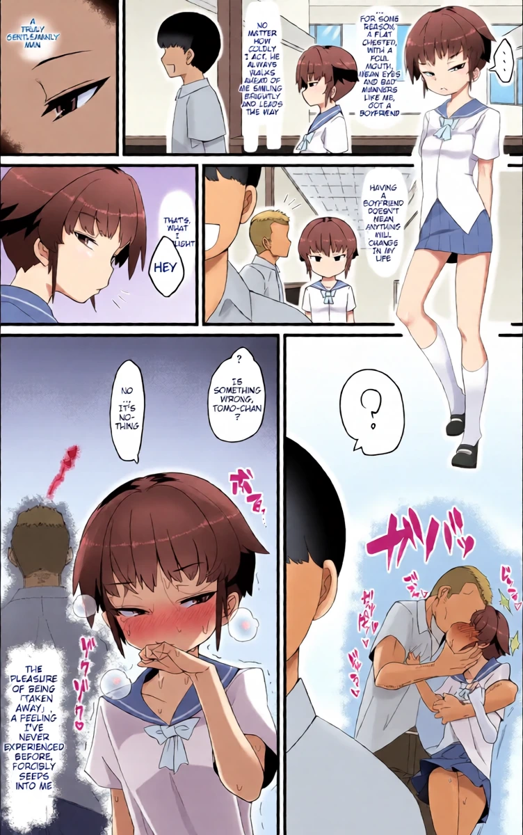 [Toon Worker (Tamuhi)] Metsuki ga Warukute, Taido ga Kitsu Kute, Chibi de Hinnyuu na Boku no Kanojo wa Angai Netorareru [English]