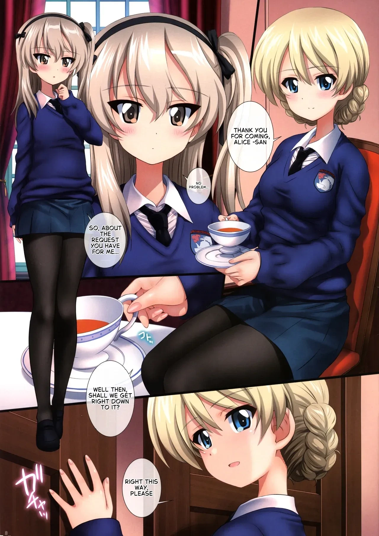 (C105) [Kamogawaya (Kamogawa Tanuki)] Gochuumon wa Koucha desu ka? with BOCO - Is the order a cup of tea? with BOCO (Girls und Panzer) [English]