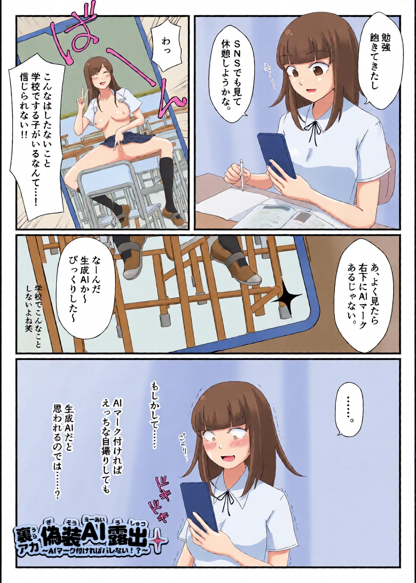 [sai7] Ura Aka Gisou AI Roshutsu ~ AI Mark Tsukereba Barenai!? ~