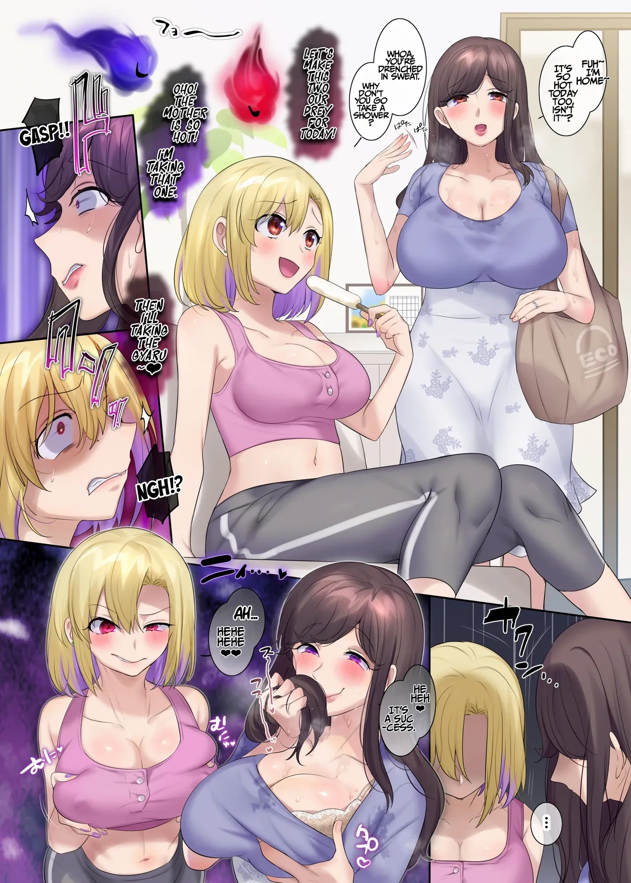 [Hiiragi Popura] Asedaku ♡ Oyako Hyoui | Sweaty ♡ Mother-Daughter Possession (TS sakuhin baraethi pakku! nyotai ka＆ hyouietc…＋α) [English] [Maika]