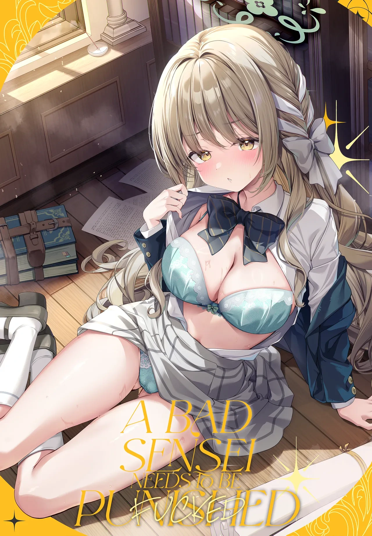 (C107) [Kinokomushin (Kinokomushi)] Warui Sensei ni wa, Oshioki ga Hitsuyou desu ne | A Bad Sensei Needs to Be Punished (Blue Archive) [English]