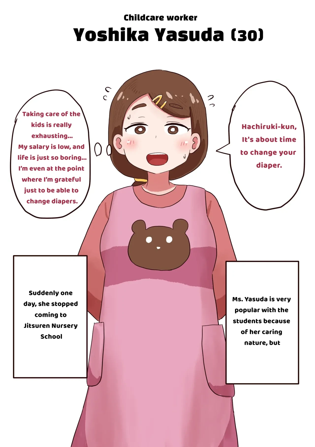 [Tenkasu] The Story of a Female Daycare Teacher Who Voluntarily Becomes a Daruma Meat Toilet