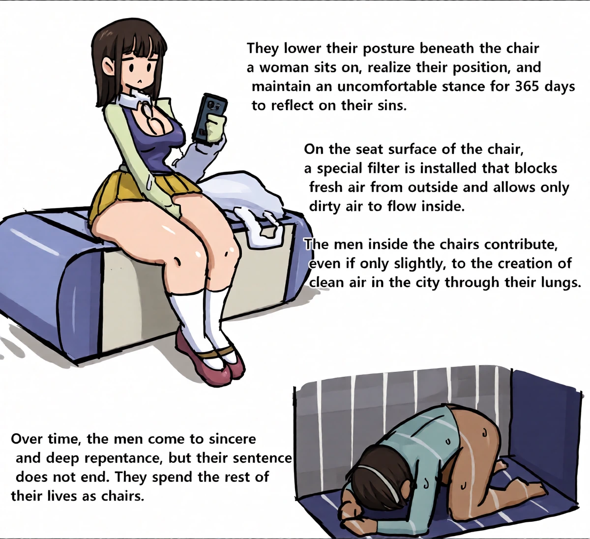 [Pixiv] (Au79) Public chairs in a world where women are superior to men