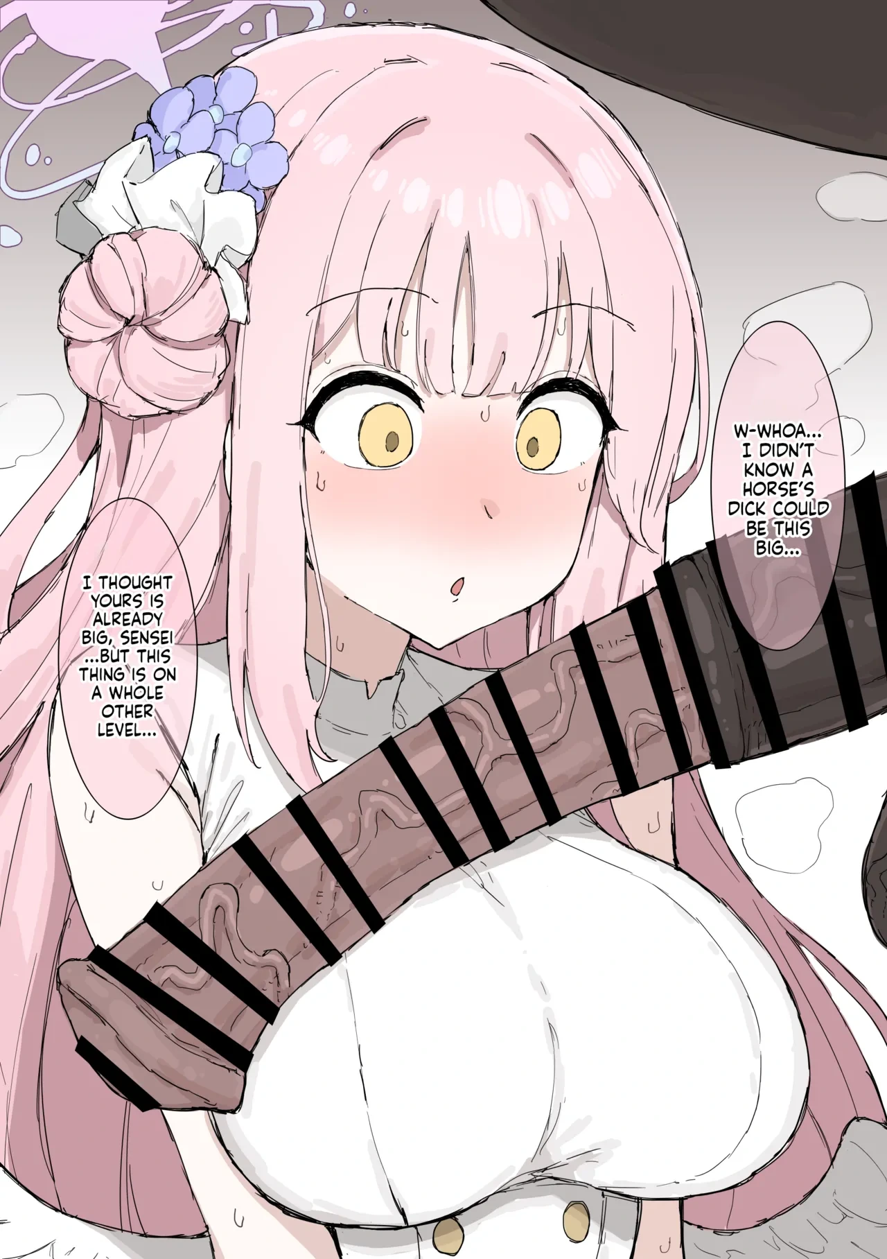 [Kumiyabe] Mika to Ouma-san | Mika and Mr. Horse (Blue Archive) [English] [NudeSalad]