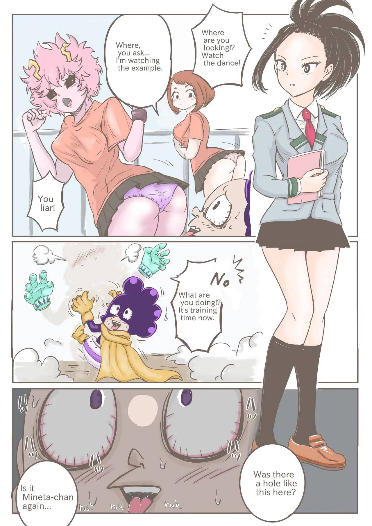 Mineta x Yaoyorozu [Dive into the Girls' Dormitory!!]
