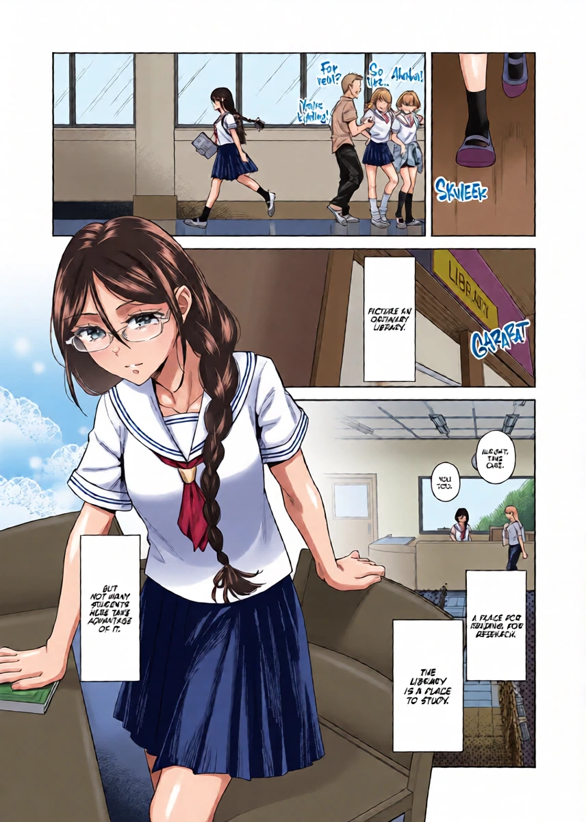 [2JIMUSUBI (Ohno Kanae)] Toshoshitsu no Kedamono-tachi | Library Beasts [English] [J18] [Decensored] [Digital]